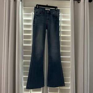 Bell Bottom Jeans - Medium Wash, Medium Rise